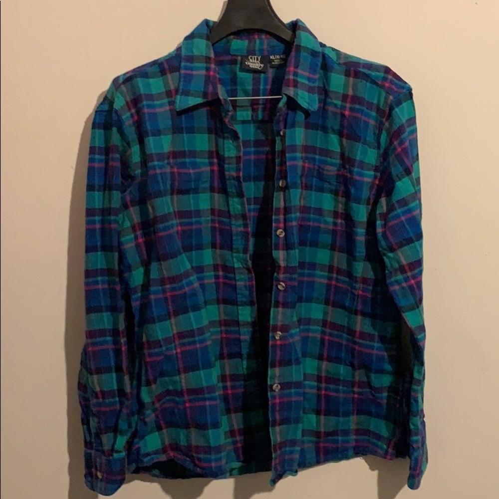 City girl country girl cool colored flannel